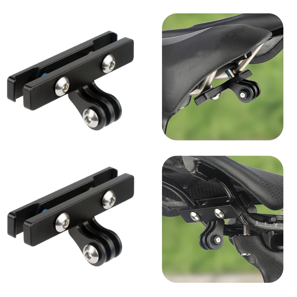 محول تحويل مصباح القوس السرج قابل للتعديل، محول تركيب كاميرا الحركة، حامل قاعدة مقعد الدراجة للضوء الخلفي للكاميرا الرياضية #1