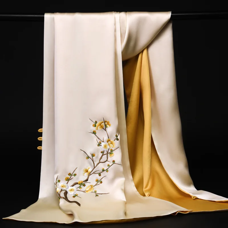 Women's Cheongsam Shawl Wedding Mom Long Handmade Embroidery Scarf Mother-in-Law Outer Match