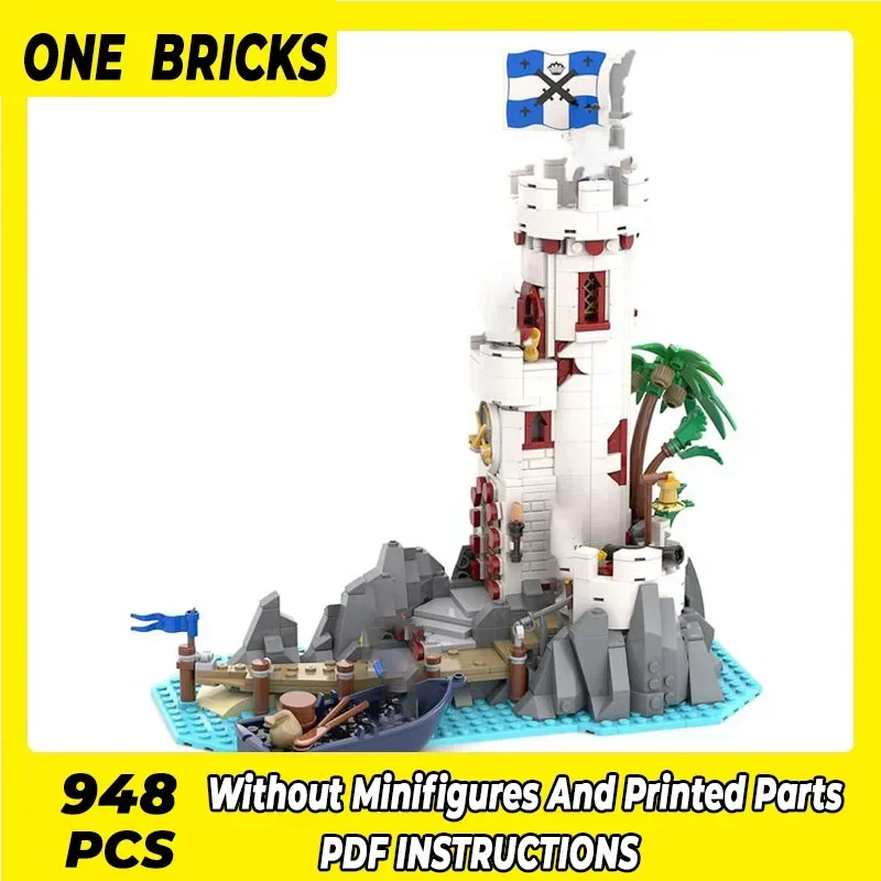 Moc Building Bricks Medieval Castle Model Saber Island 2023 Technology Modular Blocks Gifts Toys For Children DIY Sets Assembly