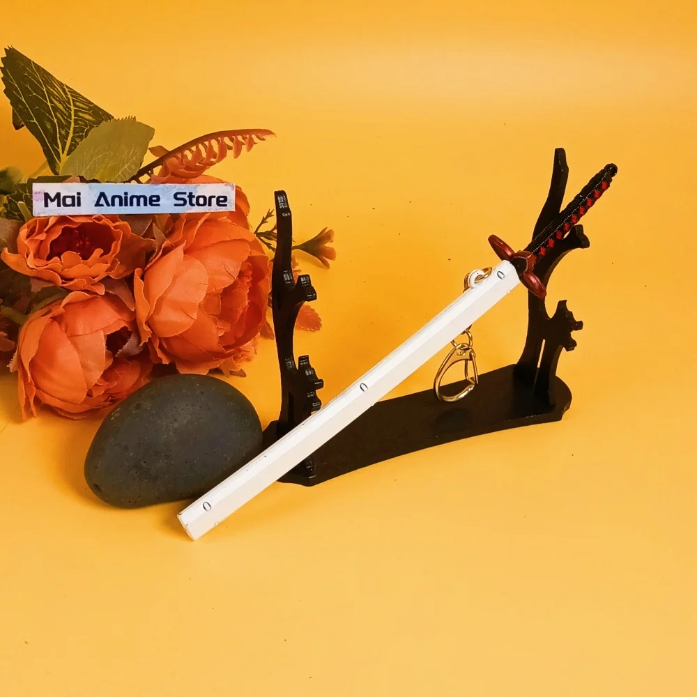 6인치 애니메이션 카타나 키체인 피규어 금속 닌자 칼 검 오리지널 사무라이 검 실제 크기 일본 카타나 무딘 칼 장난감 선물