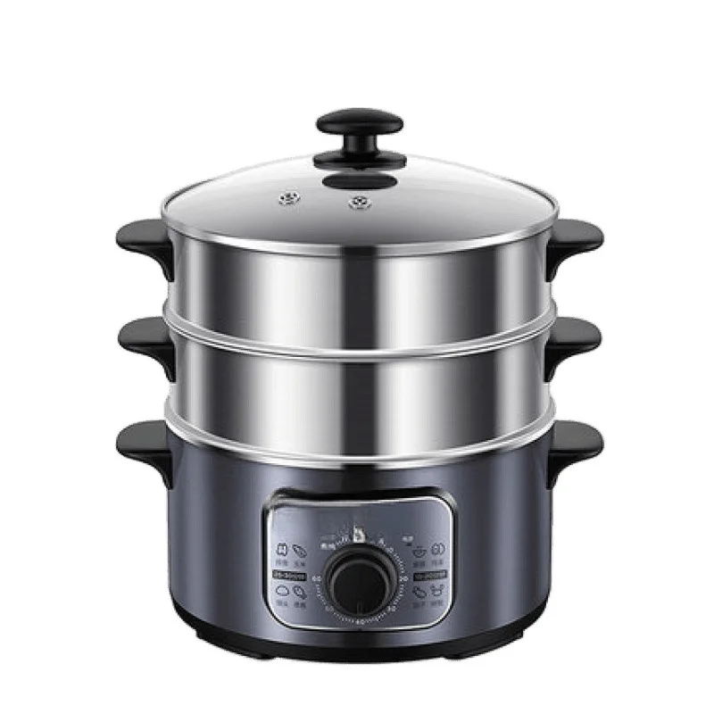 

Electric steamer Multifunctional household three-layer large-capacity steamed egg steamer Electric steamer is convenient and