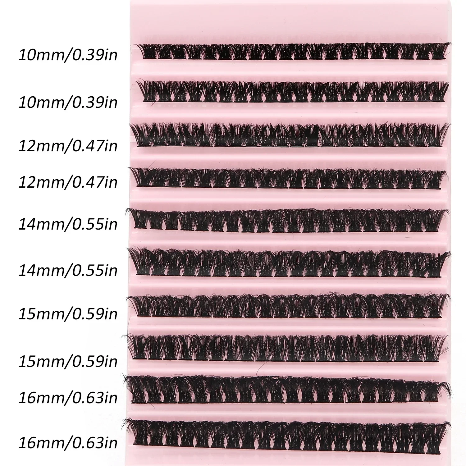 DIY Cluster Individual Thick Faux Mink False Eyelashes 8-16mm Mixed Length Reusable Women Makeup for Home Self-Grafting