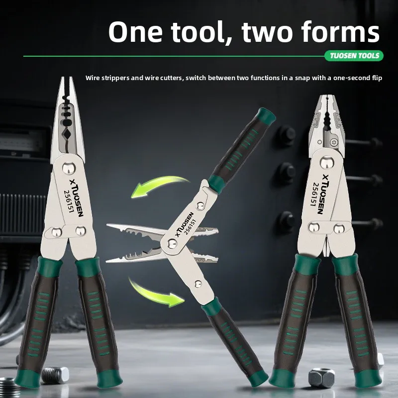 TUOSEN متعددة الوظائف قواطع الأسلاك كماشة إبرة زردية طويلة الفكين متجرد الأسلاك الكهربائية أدوات عملية عالية الأداء #2