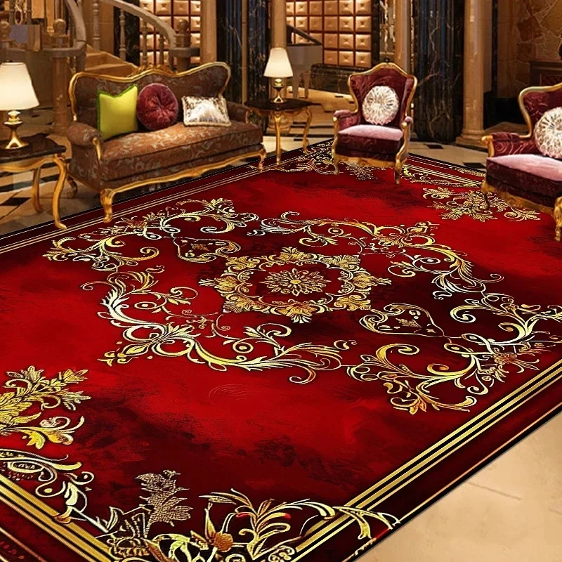 Coffee Table Carpet Gorgeous Retro Carpets Living Room Large Area Decoration Sofa Rug for Bedroom Cloakroom Non-slip Floor Mat