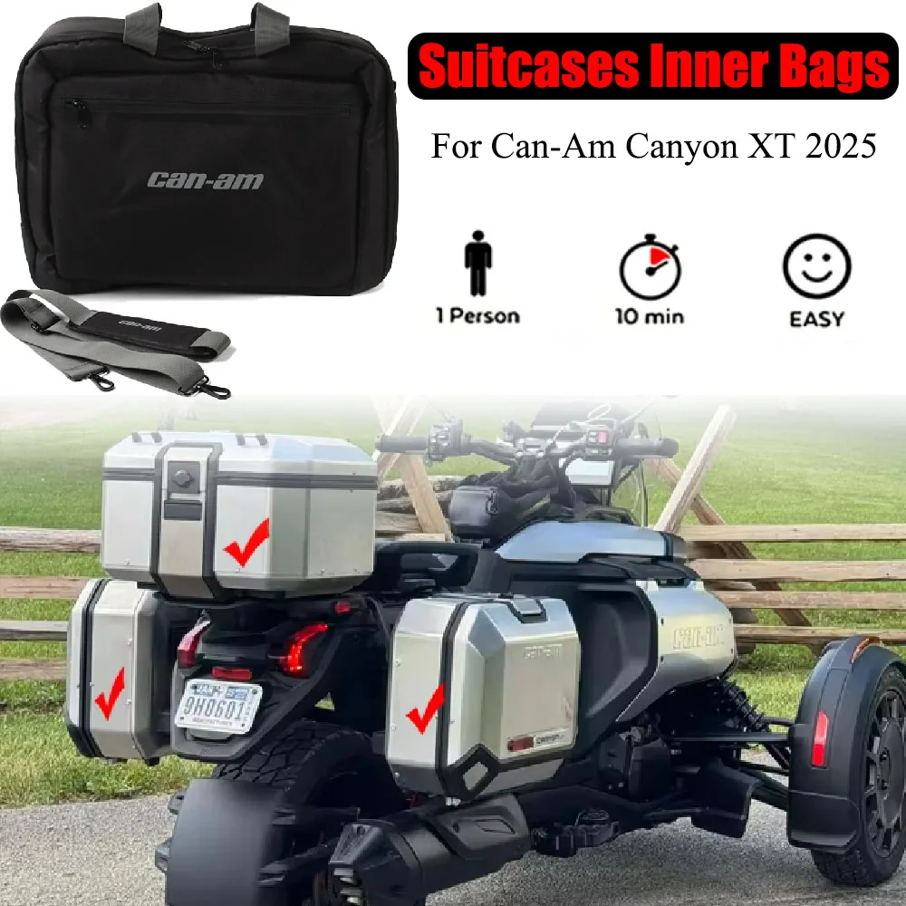 

New Motorcycle Accessories Suitcases Inner Bags Toolbox Tail Box Saddlebag Fit Black FOR Can-Am CANYON XT Canyon REDROCK 2025