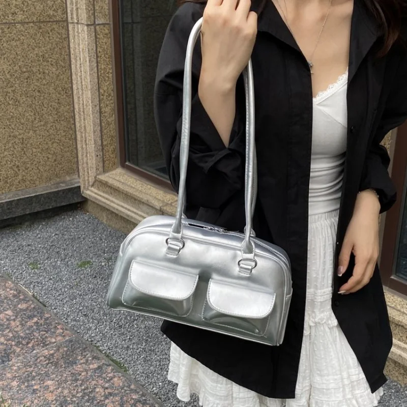 

Popular Classic Leather Women's Tote Bag Luxury Brand Famous Designer Elegant Crossbody Vintage Commuter Bag