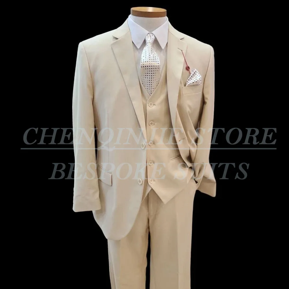 

SILIWEYA Formal Wedding Men's Suits 3 Piece Customized Single Breasted Notch Lapel Slim Fit Male Clothing Luxurt Outfits Terno