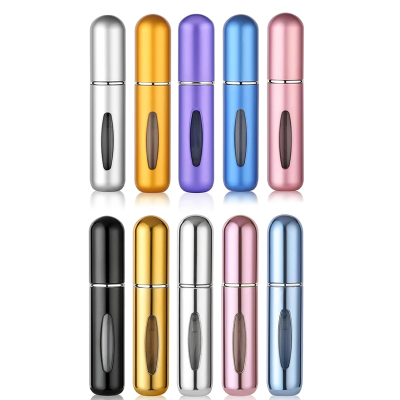 1/5/10PCS 5ml Portable Perfume Atomizer Mini Perfume Bottle Sample Spray Bottle Dispenser Cosmetic Travel Container