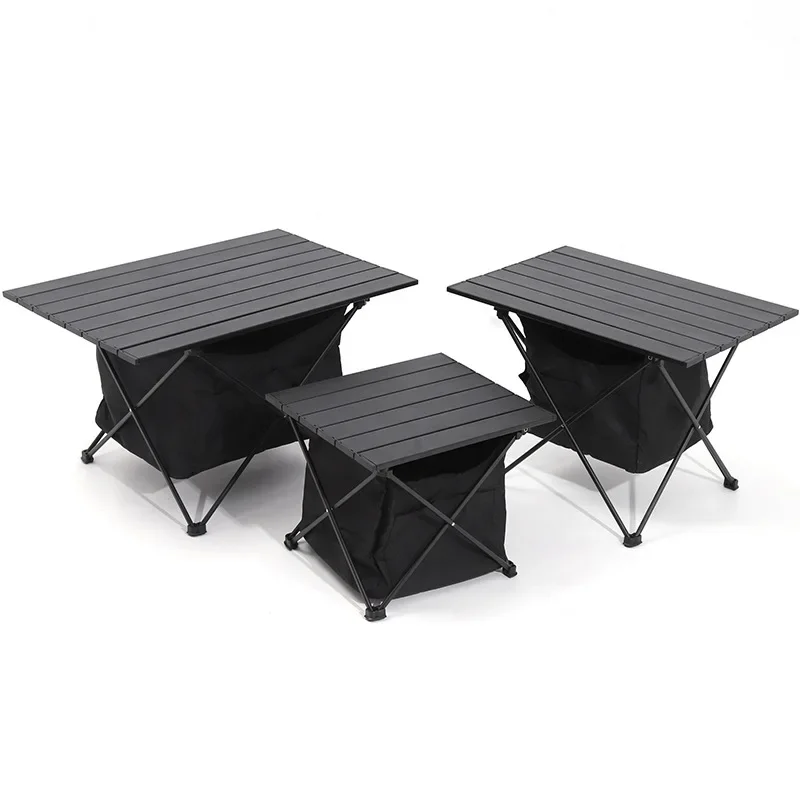 New Folding Aluminum Alloy Light Barbecue Outdoor Portable Picnic Table Self Driving Camping Aluminum Plate Table Large