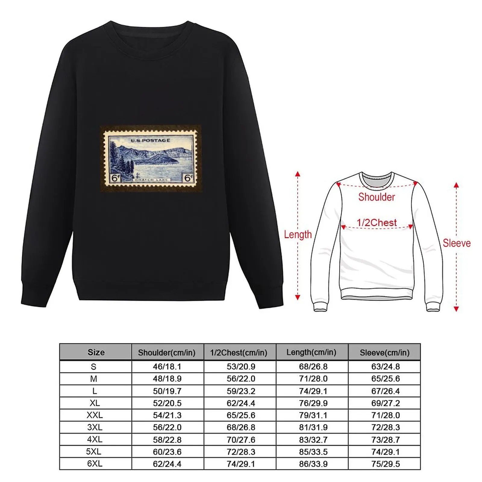 1934 6c Crater Lake، أوريغون ختم البريد البلوز الرجال ارتداء ملابس الخريف بلوزة رياضية بلوزات كبيرة الحجم