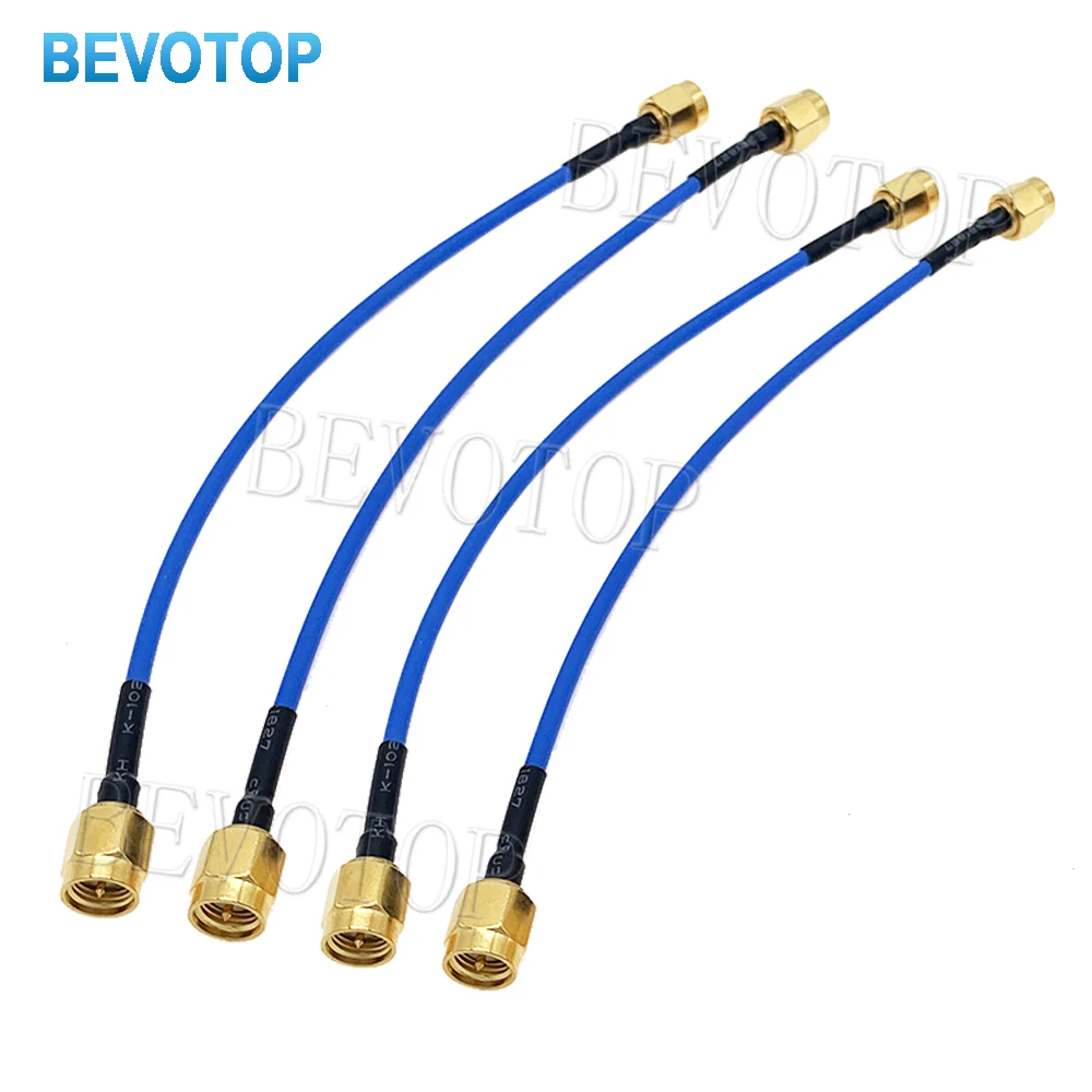 SMA Male to SMA Male RF Connector 90 Degree Plug Coaxial Cable 50 Ohm Semi Flexible RG-402 for RF Applications
