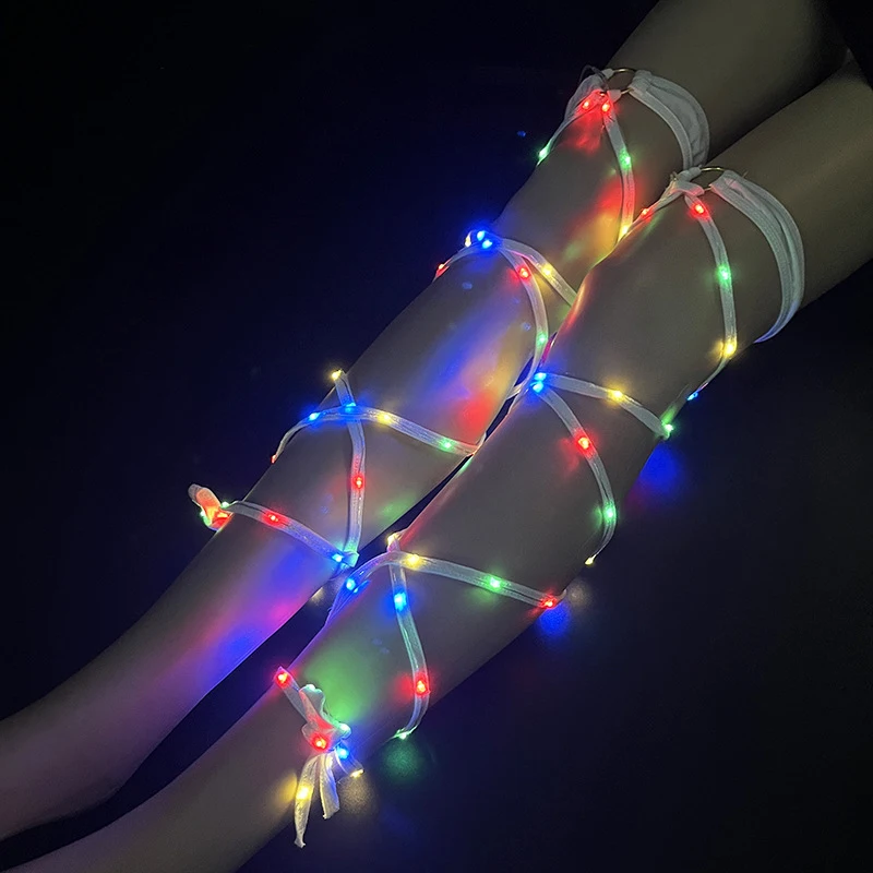 

Music Show Dance Wear Luminous Leg Straps Sexy Fancy Stockings Light Up Arm Light for Bar Nightclub Women Costume Accessories