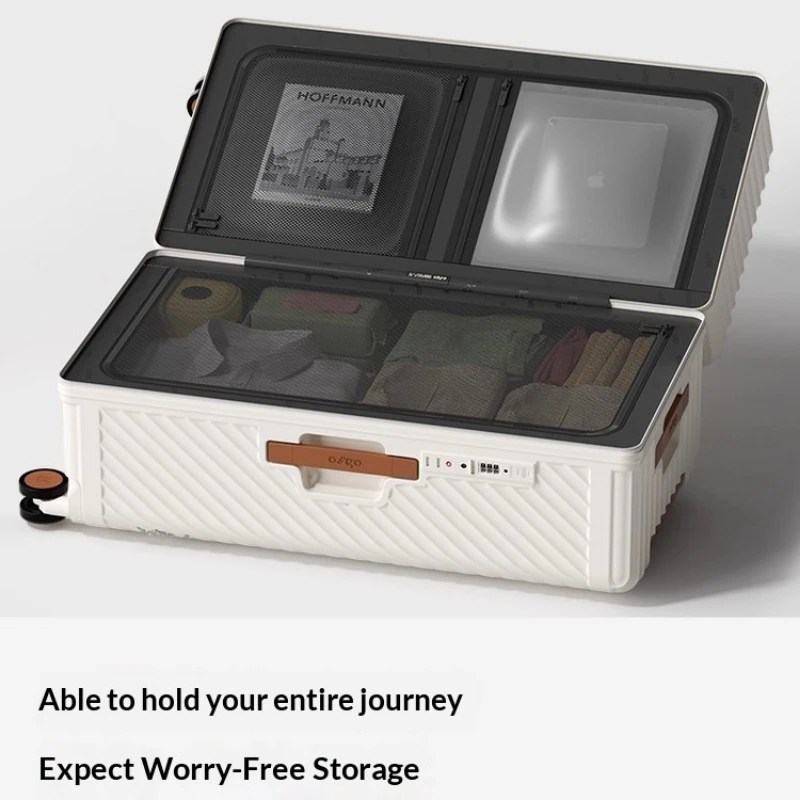 حقيبة كمبيوتر مقاومة للماء 20 24 26 28 30 بوصة مع حامل أكواب سعة كبيرة سبينر TSA حقيبة تروللي بعجلات للسفر مع قفل للسفر