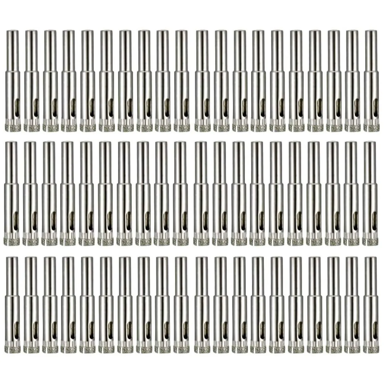 A75K 60Pcs Drill Bit, 8mm Coated Tip Hole Hollow Core Drill Bits Cutter for Glass Ceramics Porcelain Tile