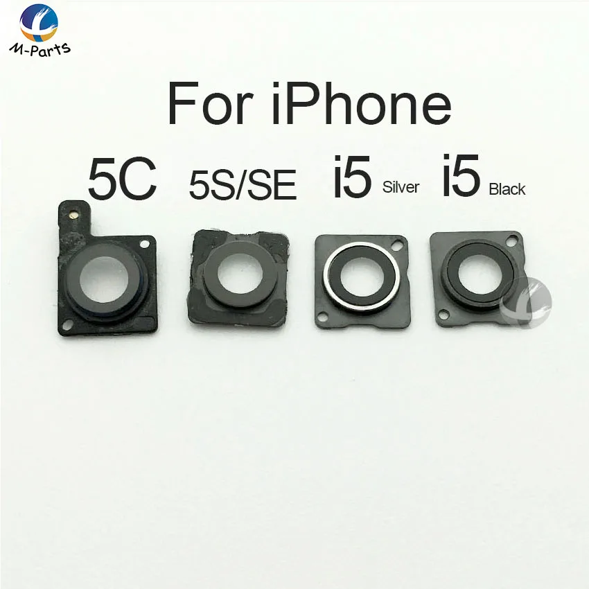 1pc 100% Original Back Camera Cover Lens For iPhone 4 4S 5 5S 5C SE Crystal Protector Glass Lens + Frame