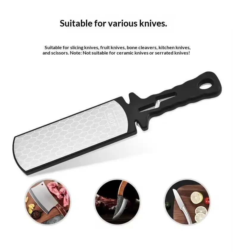 5 In 1 Knife Sharpener Double-Sided Multi-Purpose Scraper Professional Kitchen Sharpen ﻿ Sharpener Emery Tool Household Sci Z3D4