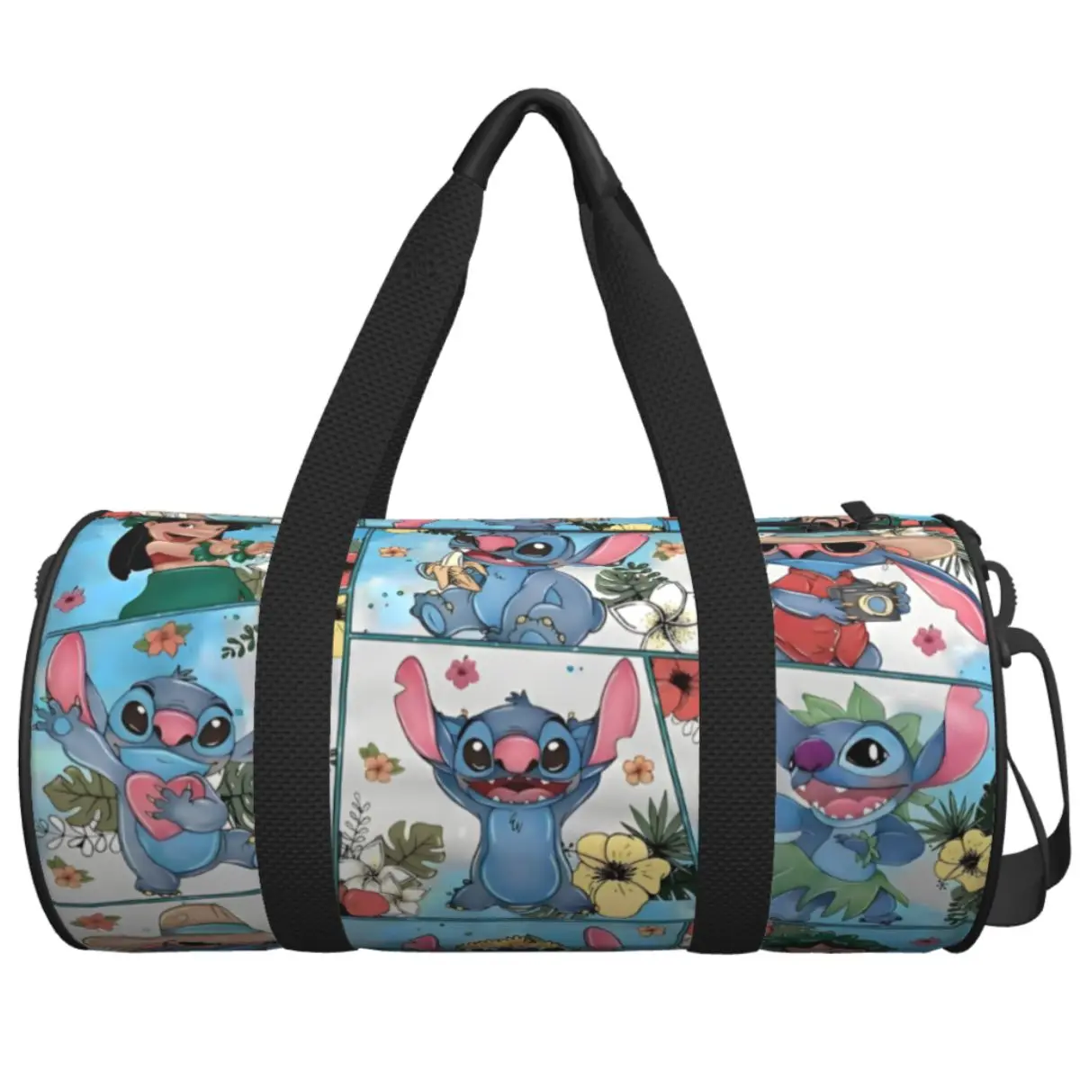 

Couple Travel Bag Cartoon Stitch Print Gym Bag Large Capacity Weekend Design Handbag Vintage Fashion Sports Bag