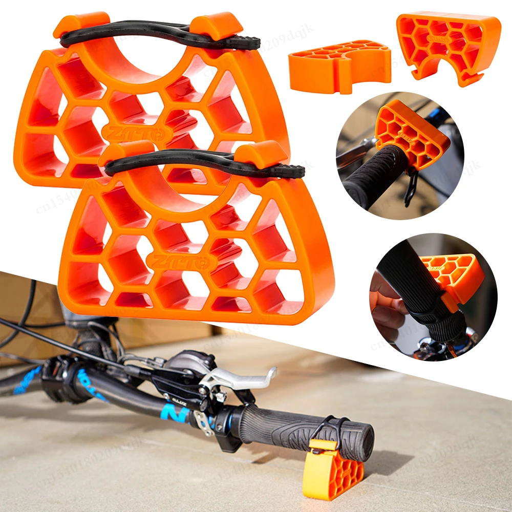 2X Bike Handlebar Stand Clip-On Stabilizer for Inverted Parking Stable MTB Maintenance Bicycle Repair Tool Fit for 30~34mm Grips