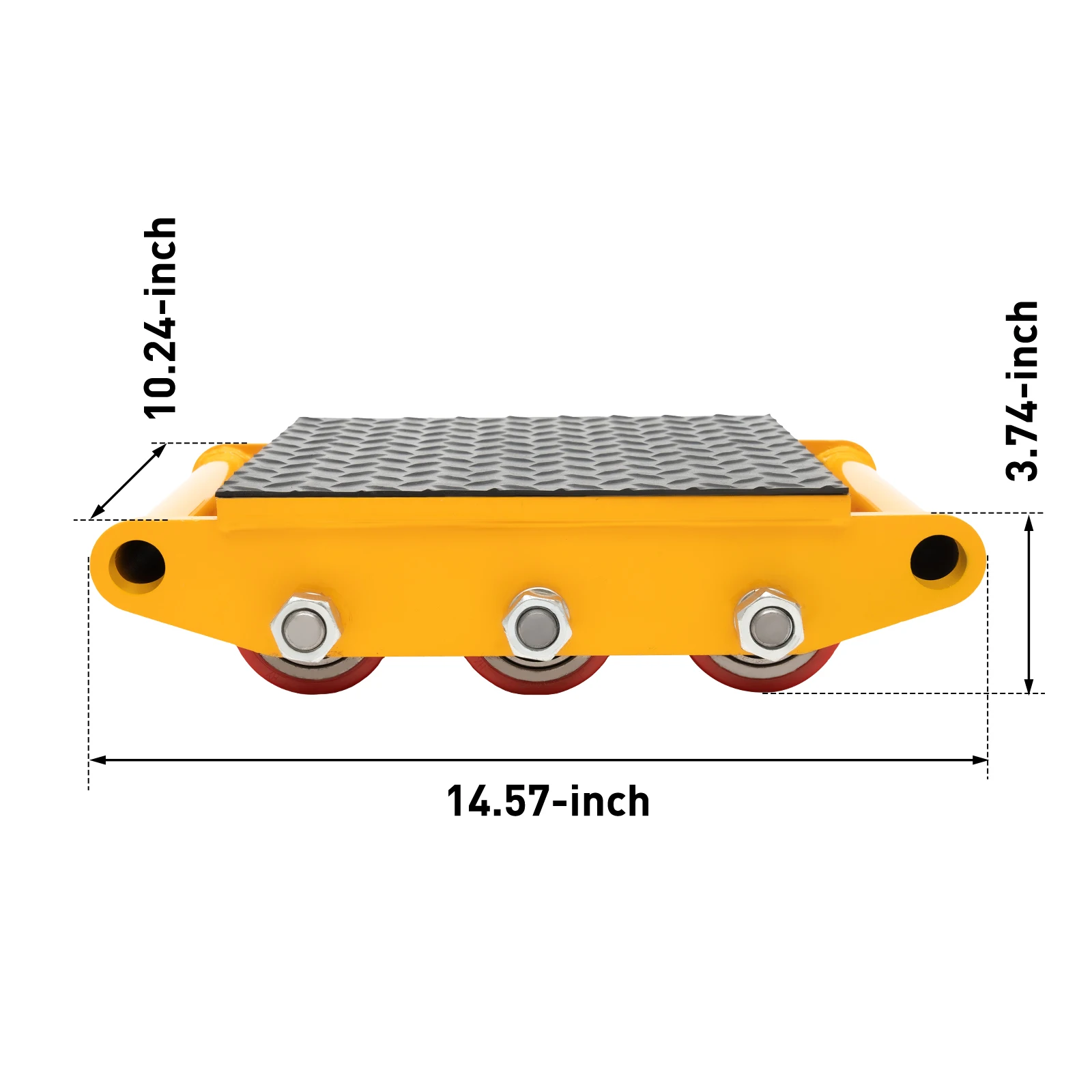 Imagem -06 - Giratório Heavy Duty Machinery Mover Carrinho de Patins Amarelo Dolly Carrinho de Transporte de Carga 15t 360