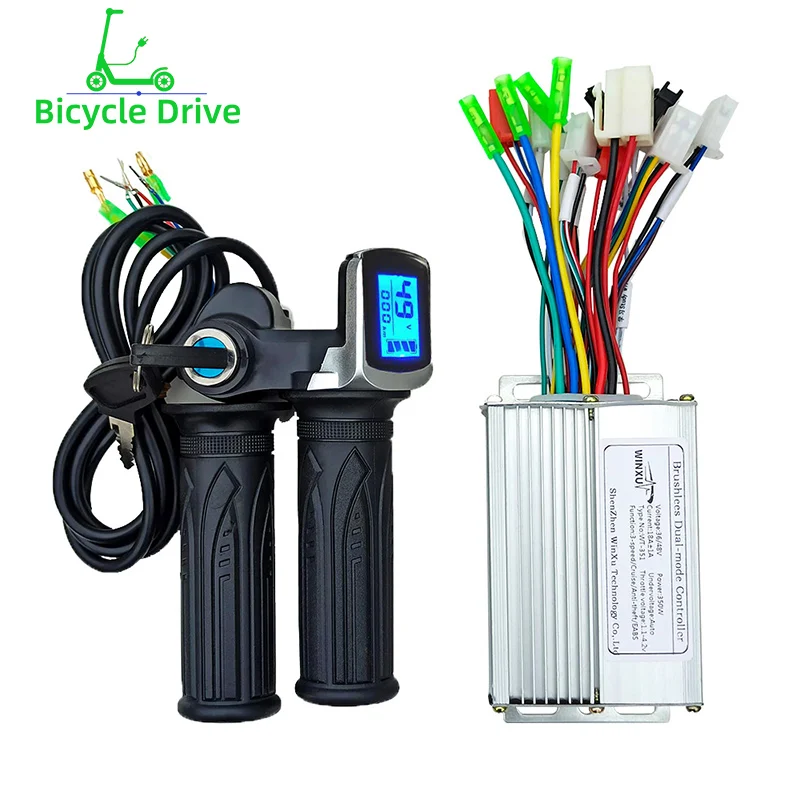 

36V 48V 350W 18A Brushless Motor Drive Universal Controller LCD Speed Display throttle for Electric Bicycle Scooter Bike Repair