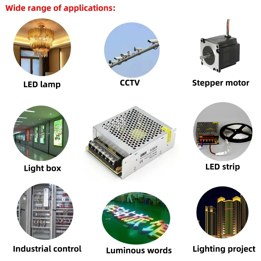 KAYPW Switching Power Supply Light Transformer AC110V 220V To DC 5V 12V 24V 48V Power Supply Source Adapter For Led Strip CCTV