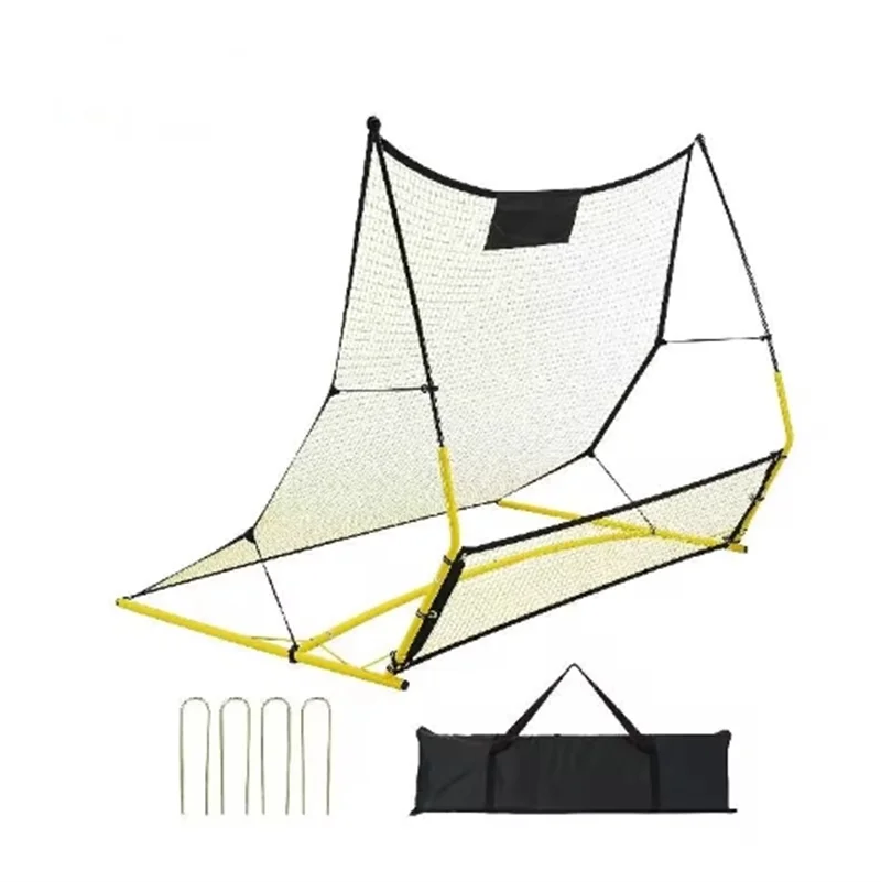Voetbaltrainer 2-in-1 Rebounder Net Iron Oefenapparatuur Sportvoetbalmuur voor team-solotraining