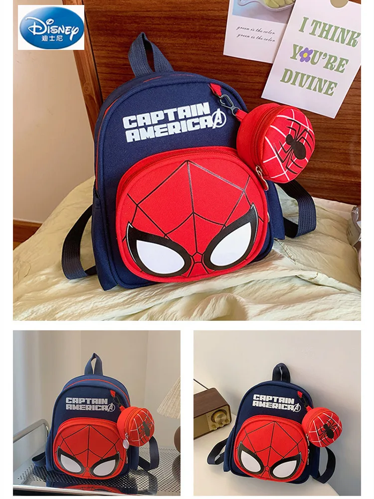 Disney Frozen Kindergarten Backpack For Girl Boy Spider Man Elsa Anna Student Shoulder Orthopedic School Bag Kids Gifts Mochilas