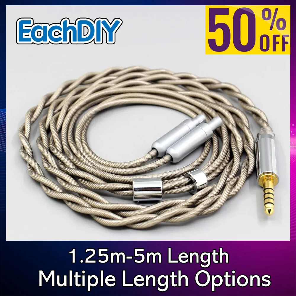 

Кабель для наушников Type6 756 с серебряным покрытием 7n Litz OCC для Sennheiser HD800 HD800s HD820s HD820 Dharma D1000 7828