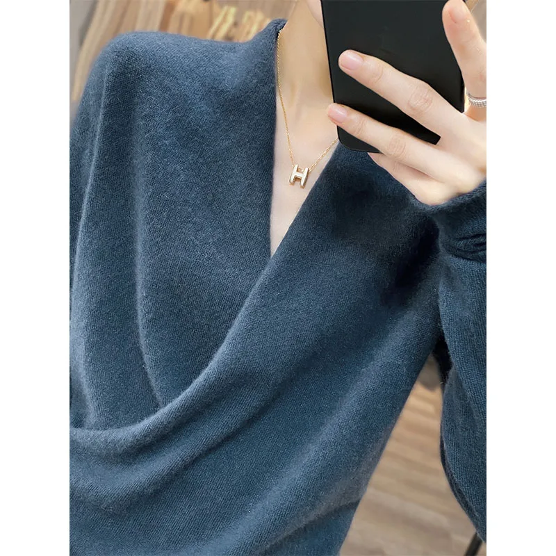 Wool New Women Sweater Knitted Simple Soft Top Women Fashion Keep Warm Jumper 2024 Knit Pullover Basic Female Woman Sweaters