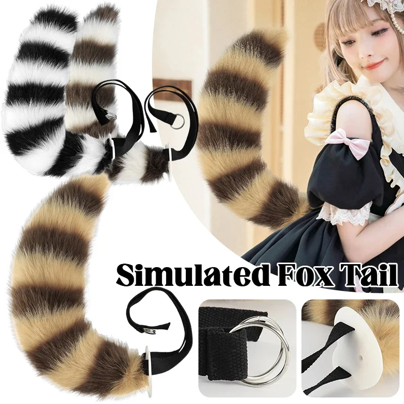 

Handmade Plush Fox Tail Cosplay Clothing Props Sexy Fox Tail Adjustable Belt Anime Accessories Kawaii Artificial Fur Tail