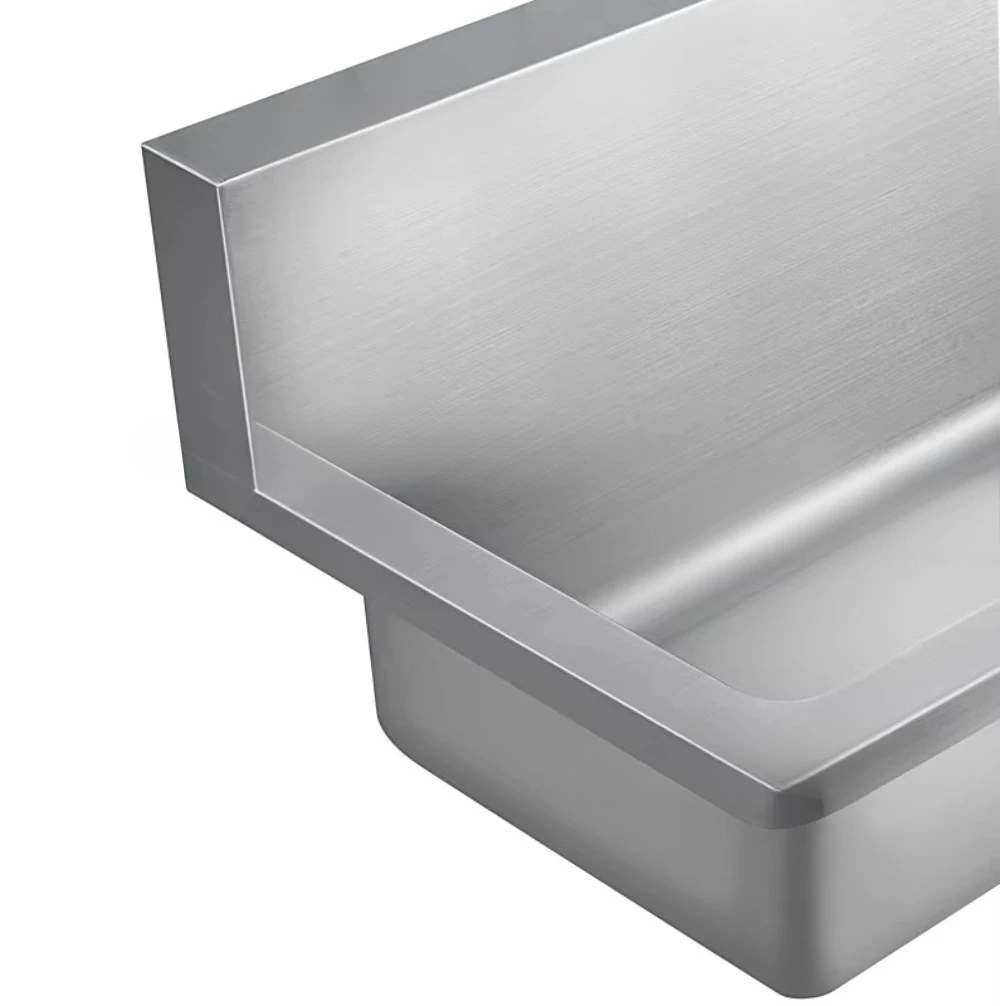 Stainless Steel Sinks Outdoors Long Hand Washing Trough Tank Metal Hand Wash Basin for Factory Workshop Project Engineering