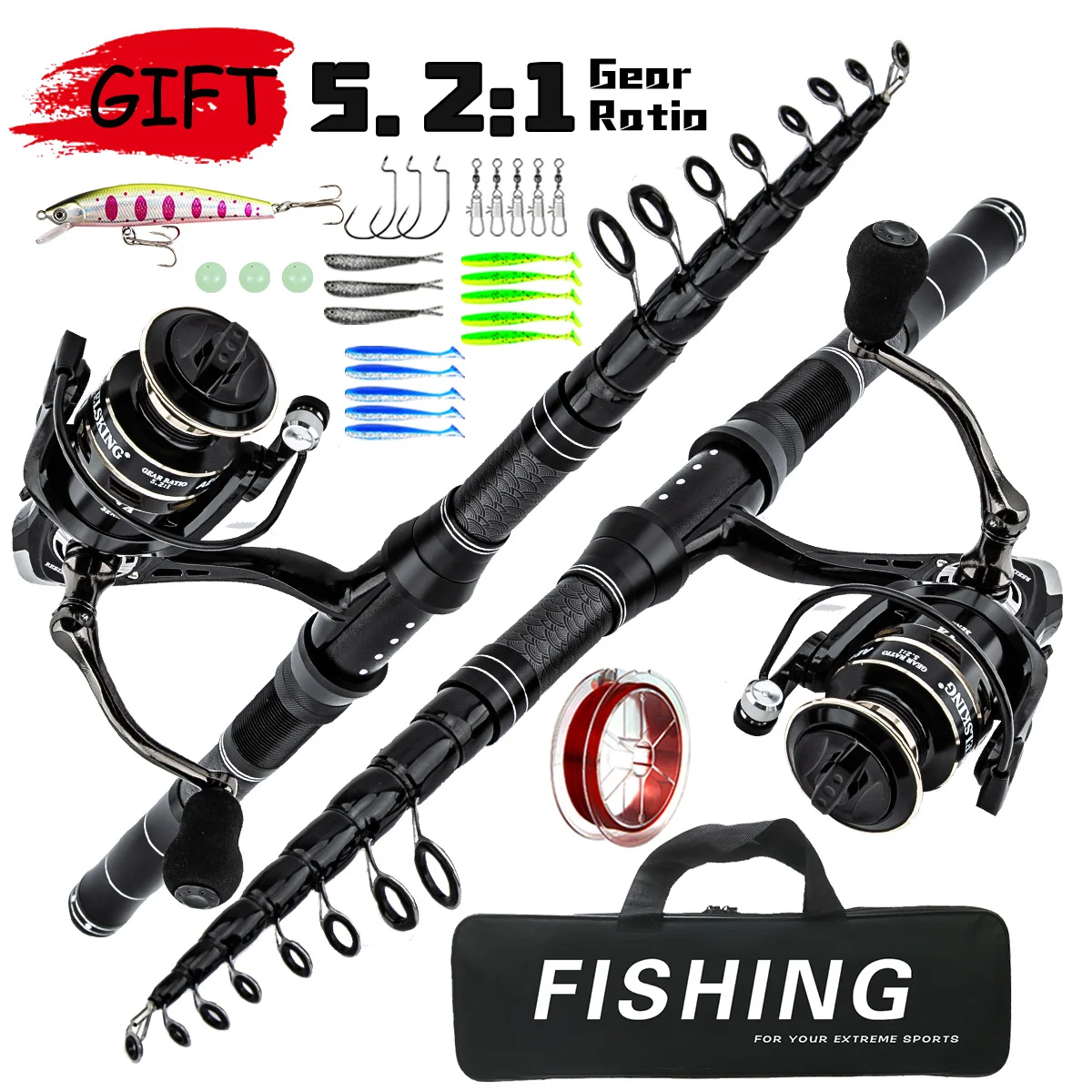 

Luya set long-range sea fishing boat fishing, throwing rod, upturned mouth bass fishing rod, carbon fishing rod