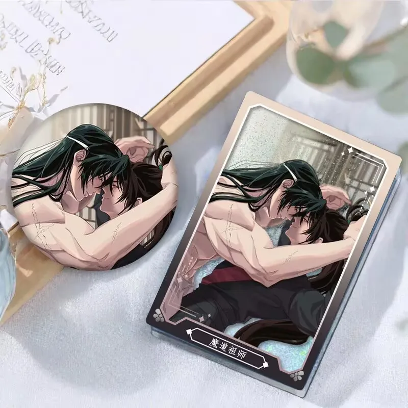 

The "Magic Dao Ancestor Wei Wuxian LAN Wangji" is a 2D flowing sand mahjong acrylic Guka Baji gift badge stand
