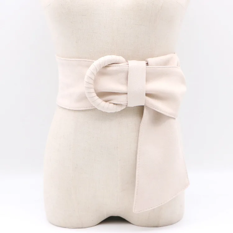 Ceinture en velours pour femmes, sans trou d\'épingle, style élégant, ruban décontracté, large environnement, mode de luxe, haute qualité, robe pour