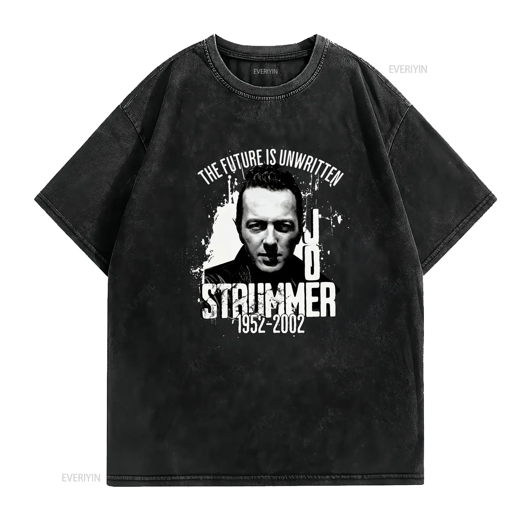 Joe Strummer T Shirt Homage The Clash Punk Rock Original Design vintage Washed Stylish Versatile Breathable Casual Unisex
