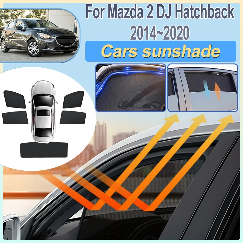

For Mazda 2 DJ 2015 2014-2020 Hatchback Demio Car Skylight Sunshade Frame Curtain Net Mesh Sun Shade Protection Auto Accessories