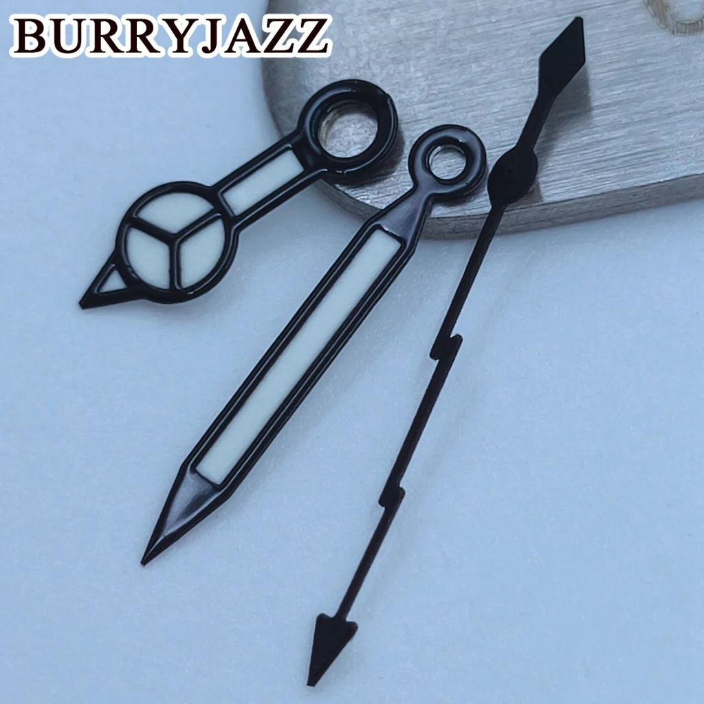 BURRYJAZZ NH35 NH36 NH38 7S26 7S36 4R35 4R36 Watch Hands Black Silver Gold Rose Gold Hands Green Luminous