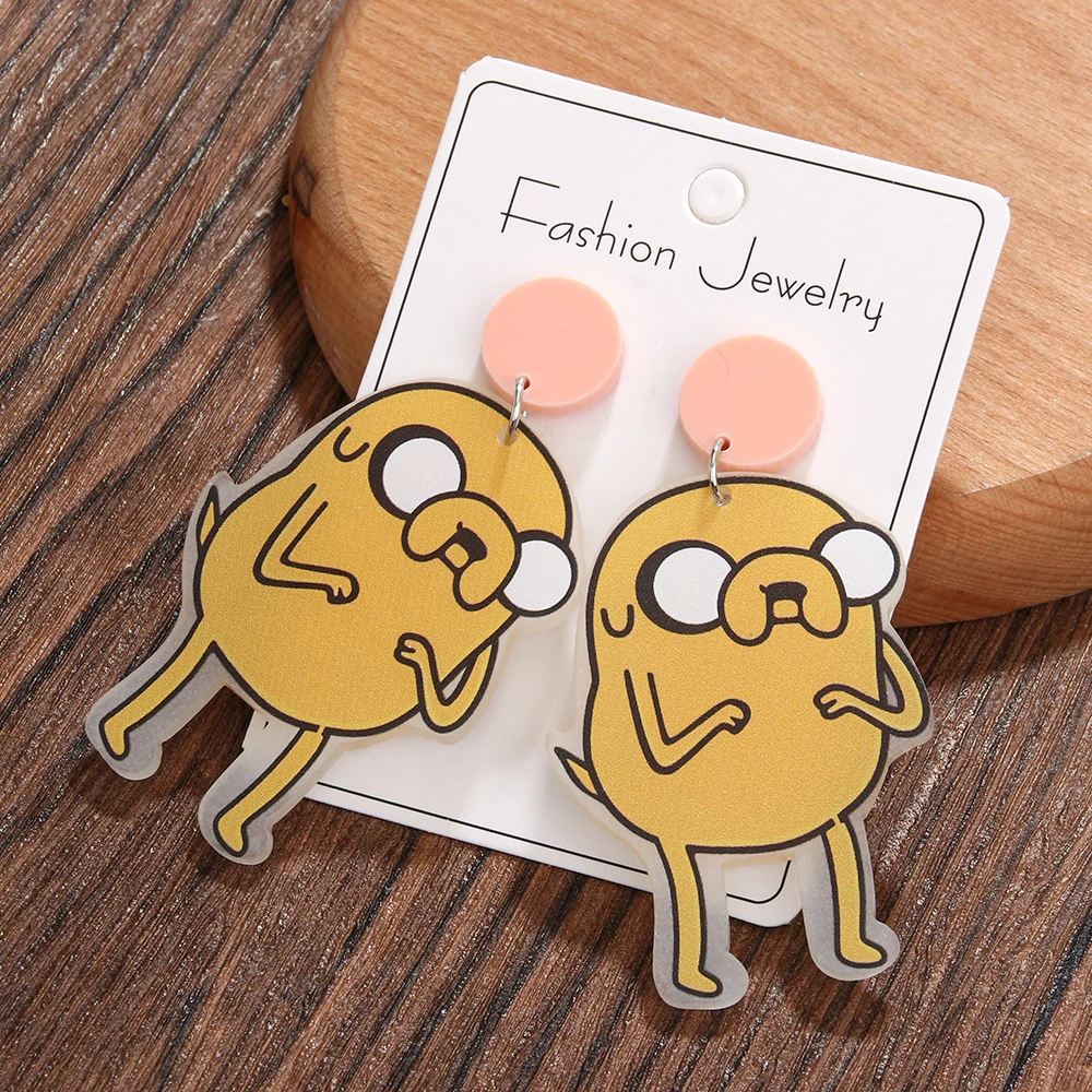 Japan and South Korea Cartoon Anime Old Skin Earrings Creative Handmade Cute Playable Character Acrylic Earrings for Teen Women