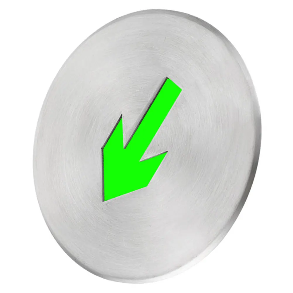 

Self-Luminous Fluorescent Emergency Arrow Sign For Indoor Outdoor Stainless Steel Exit Floor Lamp Emergency Exit