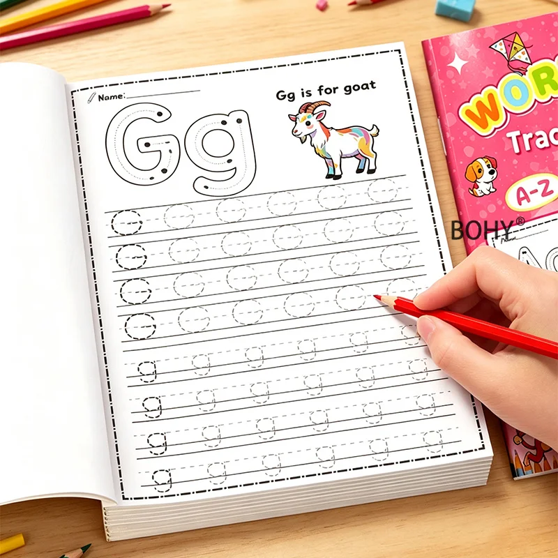 1 English Writing Training Homework Book for A-Z, 32 Pages of Exquisite Pages, Suitable for English Introductory Enlightenment