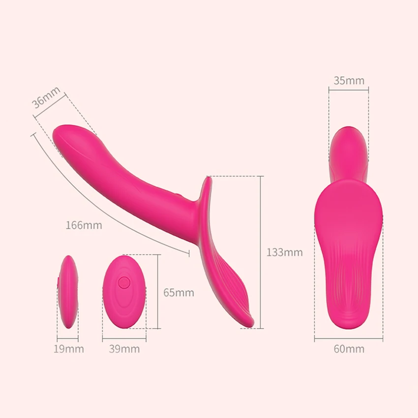 Strap-On Vibrating Dildo Adjustable Harness Vibrator with 10 Vibration Modes Wearable Harness Sex Toy for Female Couple Lesbians view 5