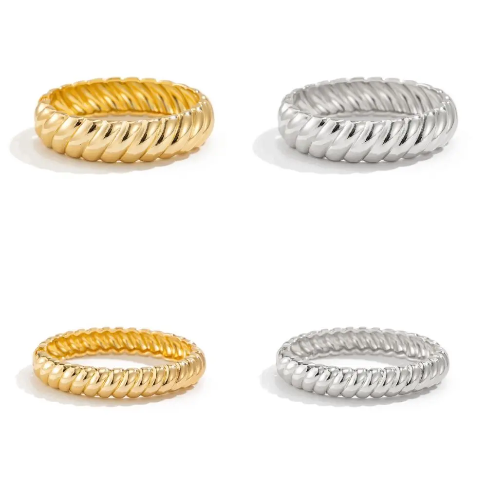 الهيب هوب موضوع سميك الملمس الإسورة الذهب الفضة الشرير الرجعية الربيع سوار بيان مجوهرات معدنية المرأة سوار اليد للجنسين #5