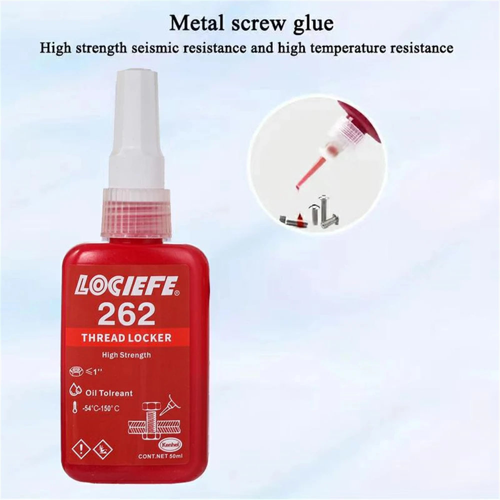 50ML Threadlocker 222 242 243 262 263 271 272 277 290 Screw Adhesive Bearing Glue Quickly Cured Thread Locking Agent Screw Glue