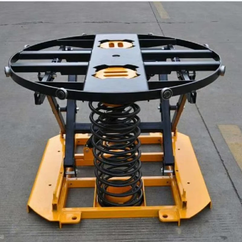 

Adjustable self-balancing tray positioner spring lift table