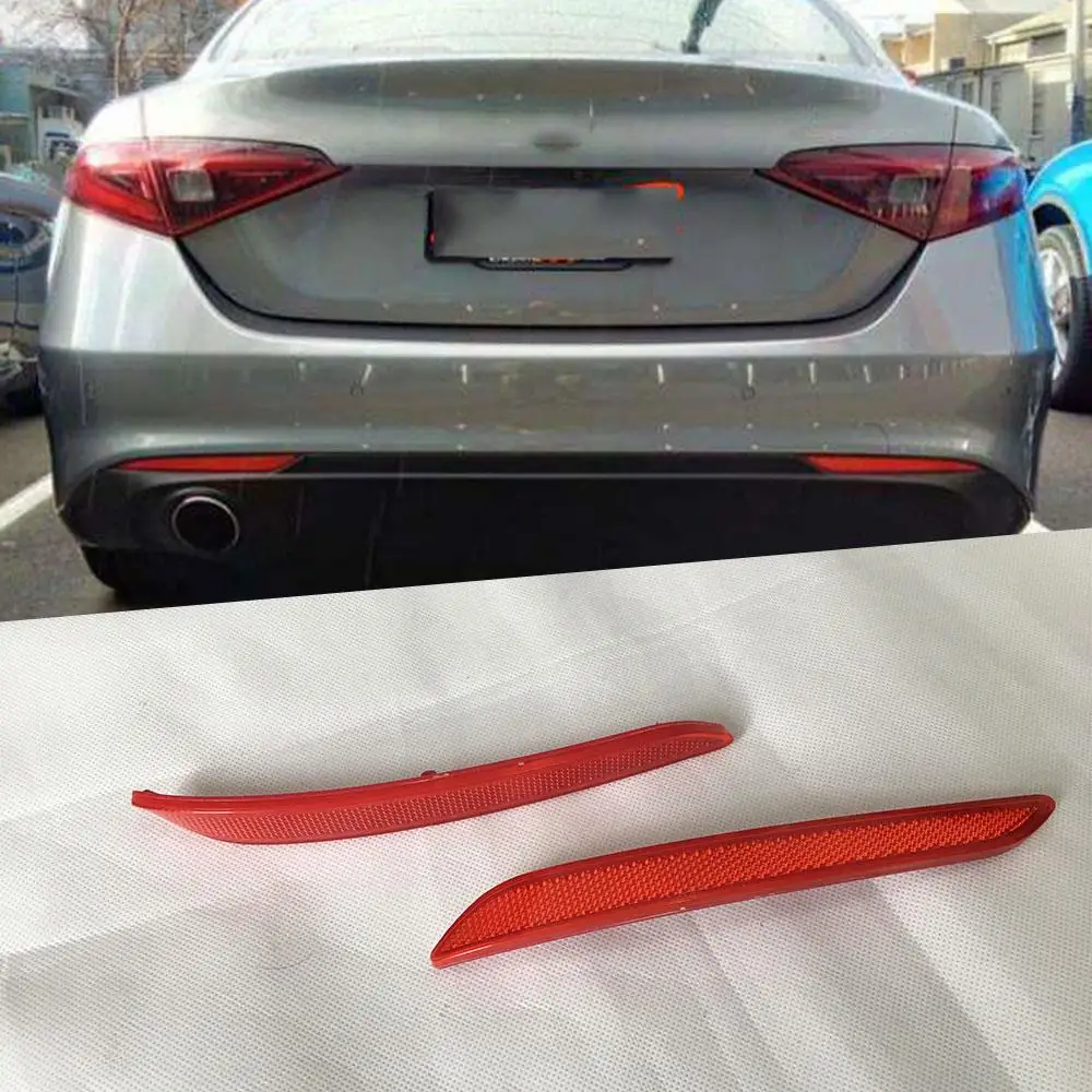 

PP Material Bumper Guard Strips Rear Lip Diffuser Spoiler for Alfa Romeo Giulia Sport 2016-2018 Auto Car Sport Styling