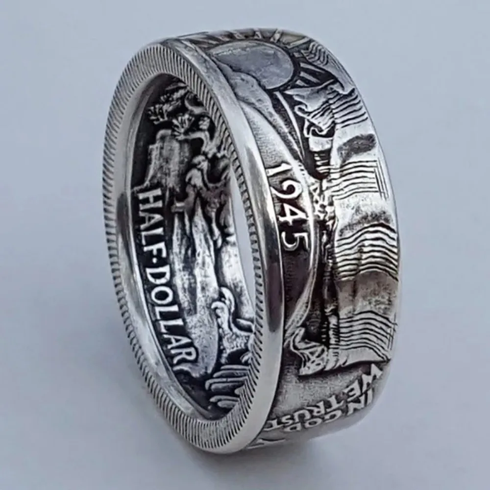 Retro Punk Style Rings Men Personality Metal Jewelry Old Silver Ring Men Anillo Acero Inoxidable Mujer Кольцо Женское Бижутерия