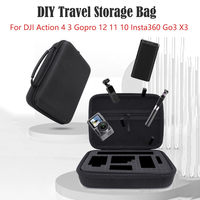 Action Camera Protective bag DIY Travel Storage Series Foam Portable Shockproof for Insta360 X4 Ace Pro DJI Action 4 Gopro 12 9