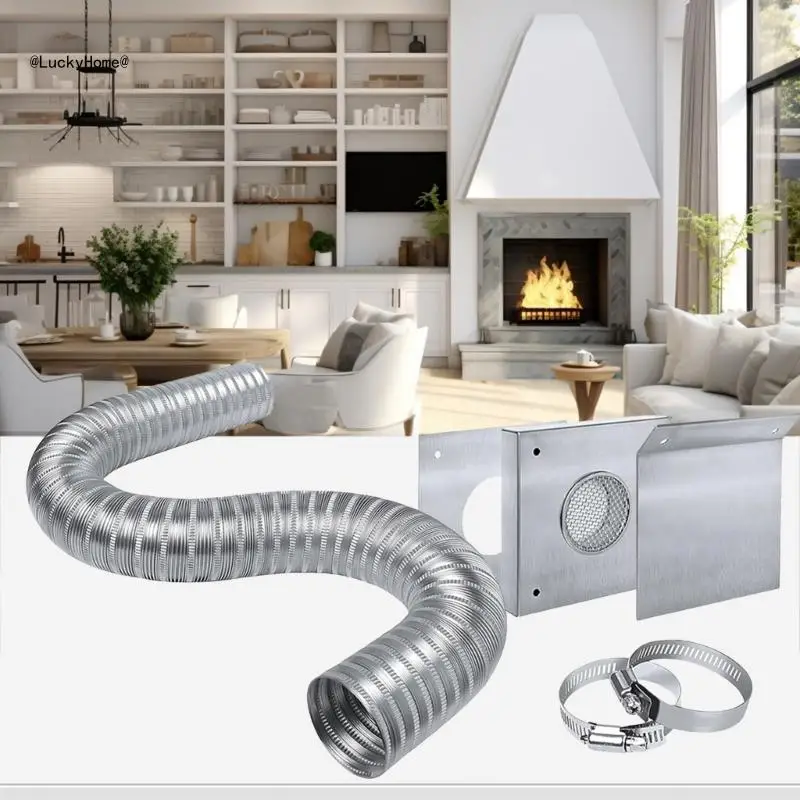 Enhances Pellet Stove Performances with This Air Ventilation Set Designs for Indoor Air Cleaning and Easy Setups 11UA