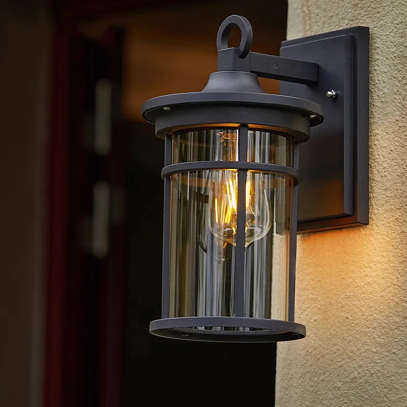 

Creative Retro American Rural Outdoor Wall Lamp Waterproof Rust Proof Courtyard Lamp Advertising Board Park Stair Wall Light Bra