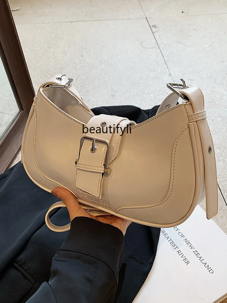 

Trendy All-Matching Underarm Bag Women's New Korean Style Fashionable Simple Shoulder Bag High Sense Niche Casual Women's Bag